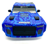 Savage X 4.6 GT-6 BODY Shell Blue/Black (Cover 160587 Painted) HPI 160585