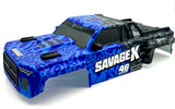 Savage X 4.6 GT-6 BODY Shell Blue/Black (Cover 160587 Painted) HPI 160585