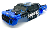 Savage XL 5.9 GTXL-6 - BODY Shell Blue / Black (Kingcab Cover 160588 HPI 160586