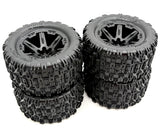RUSTLER 4x4 VX3 - TIRES & Wheels (12mm RXT sledehammer ST traxxas 67464-4
