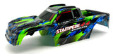 Stampede 4x4 VX3 - BODY Shell (Green Blue cover clipless traxxas 67454-4