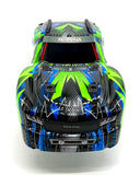 Stampede 4x4 VX3 - BODY Shell (Green Blue cover clipless traxxas 67454-4