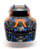 Stampede 4x4 VX3 - BODY Shell (Orange Blue cover clipless traxxas 67454-4