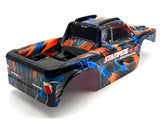 Stampede 4x4 VX3 - BODY Shell (Orange Blue cover clipless traxxas 67454-4