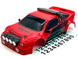 MINI RALLY VXL BODY cover Shell & Lights (RED Painted Traxxas 108046-1