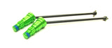 X-MAXX Ultimate DRIVE Shafts (GREEN Front/Rear anodized steel Stub Axles Traxxas 77097-4