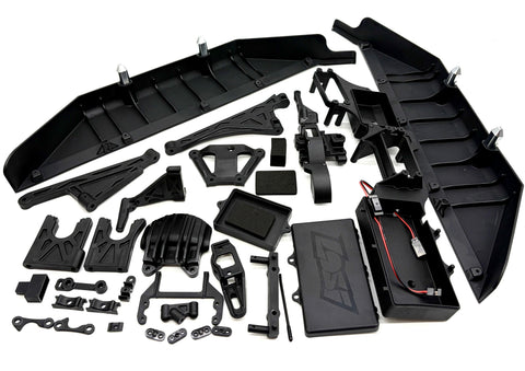 Losi 5IVE-TG 3.0 - Side Guards & Battery Radio Tray Set Braces Straps LOS05025