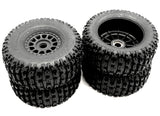 Arrma MOJAVE 6s BLX - TIRES & Wheels (Black) rims DBoots fortress ARA7604V3