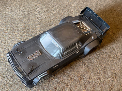 *scratch dent* Arrma FELONY 6s - Body Shell (BLACK Resto-Mod muscle ARA7617V2