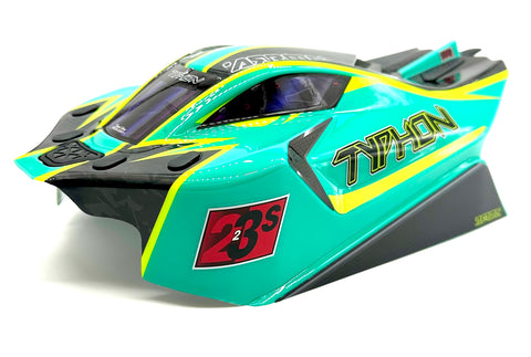 Arrma TYPHON 4x4 223s - Body Shell (Green Teal painted clipless ARA4306V4