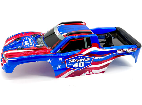 Stampede 4x4 VX3 - BODY Shell (American Red White Blue cover traxxas 67454-4