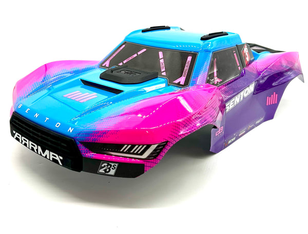 Arrma SENTON 4x4 223s - Body Shell (Pink Blue painted clipless ARA4303 ...