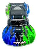 SLASH 4x4 VX3 - BODY Shell (Green Blue cover clipless traxxas 68454-4