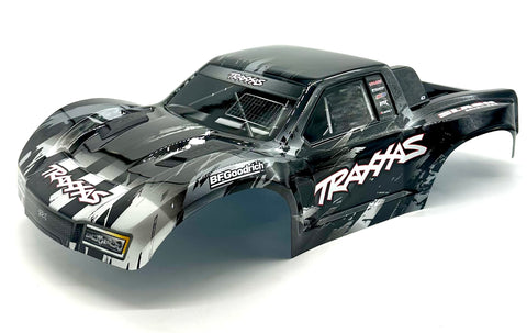 fits Slash 2wd VX3 - BODY Shell (BLACK silver gray clipless 4x4 5924-Blk 58434-4