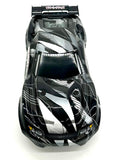 Rustler 2WD VX3 - BODY Shell (Black clipless traxxas brushless cover 37454-4)