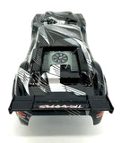 Rustler 2WD VX3 - BODY Shell (Black clipless traxxas brushless cover 37454-4)