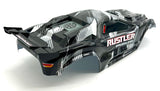 Rustler 2WD VX3 - BODY Shell (Black clipless traxxas brushless cover 37454-4)