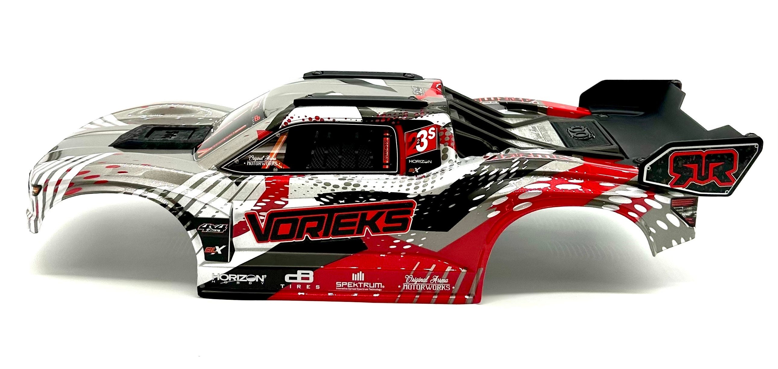 ARRMA VORTEKS Replacement Body - Pre-Painted Teal Clipless Body With Decals ARA-2144