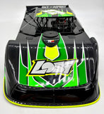 Losi 22s DIRT OVAL - Body (body set & cage, Black/Green, interior, driver LOS-2167