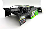 Losi 22s DIRT OVAL - Body (body set & cage, Black/Green, interior, driver LOS-2167