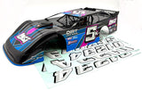 Losi 22s DIRT OVAL - Body (body set & cage, Black/Blue interior driver LOS-2167