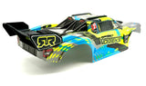 Arrma Vorteks 4x4 223s - Body Shell (Teal Yellow painted clipless ARA4305V4