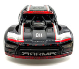 Arrma Mojave 6s EXB - BODY SHELL, Black/Red polycarbonate cover clipless ARA7704V3