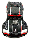 Arrma Mojave 6s EXB - BODY SHELL, Black/Red polycarbonate cover clipless ARA7704V3