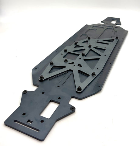 Losi 5IVE-TG 3.0 - Chassis (main plate silver aluminum  LOS05025