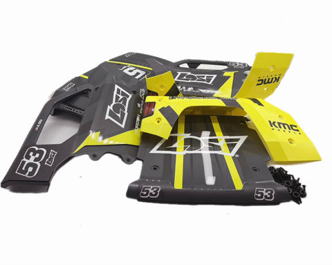 Losi 5IVE-TG 3.0 - Body Panels (door hood roof fenders Yellow Grey LOS05025