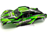 Maxx Slash BODY cover Shell (GREEN Painted ProGraphics, clipless Traxxas 102076-4