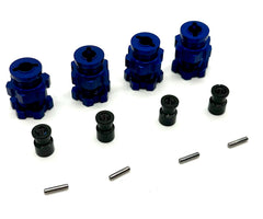 Jato 4x4 VXL 17mm WHEEL hubs HEXES, axle barrels, pins nuts BLUE
