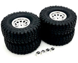 Axial SCX-10 III CJ-7 TIRES, 1.9 Mickey Thompson chrome wheels mounted AXI03008