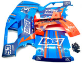 Losi 5IVE-TE 3.0 - Body Panels (door hood roof fenders orange blue LOS05022