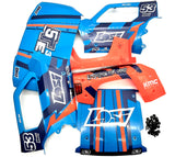 Losi 5IVE-TE 3.0 - Body Panels (door hood roof fenders orange blue LOS05022