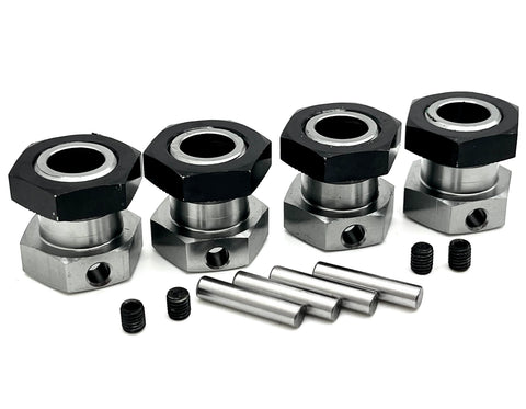 Losi 5IVE-TE 3.0 - HEXES (25mm) wheel hubs nuts pins black gunmetal LOS05022