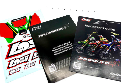 Losi Promoto - Manual, Decals & Quick start guide (GREEN) LOS06000