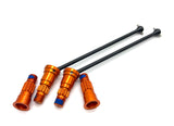 SAND CAR DRIVE Shafts, Rear  (w/ORANGE anodized alum Stub Axles X-Maxx Traxxas 109076-4
