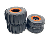 SAND CAR Wheels & Tires (Orange) Factory Glued Assembled Front/Rear Traxxas 109076-4