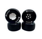 Losi 22s DIRT OVAL - Wheels & Tires Hoosier, Soft, Mounted, Black, FR/RR LOS-2167
