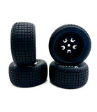 Losi 22s DIRT OVAL - Wheels & Tires Hoosier, Soft, Mounted, Black, FR/RR LOS-2167