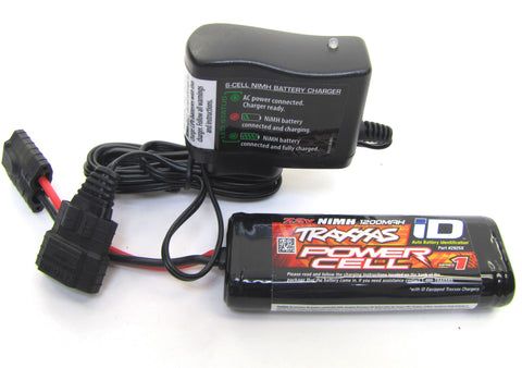 1/16 E-revo 7.2v Traxxas iD BATTERY & wall CHARGER 2921r 6-cell Summit 71076-3