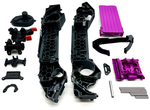 Arrma QUAKE 2wd - Chassis (Purple LWB right left halves mega ARA3537