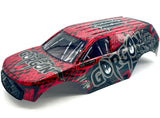 Arrma GORGON 223S - Body Shell assembled painted (RED/BLACK) cover ARA3530