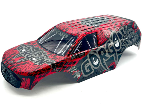 Arrma GORGON 223S - Body Shell assembled painted (RED/BLACK) cover ARA3530