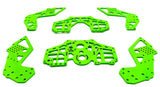 Losi LMT Grave Digger 2.0 CHASSIS SIDE PLATES green aluminum LOS04028