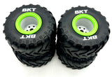 Losi LMT Grave Digger 2.0 TIRES (Set of 4 Tyres Green Rims Wheels LOS04028