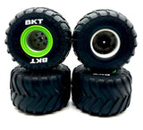 Losi LMT Grave Digger 2.0 TIRES (Set of 4 Tyres Green Rims Wheels LOS04028