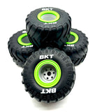 Losi LMT Grave Digger 2.0 TIRES (Set of 4 Tyres Green Rims Wheels LOS04028