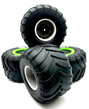 Losi LMT Grave Digger 2.0 TIRES (Set of 4 Tyres Green Rims Wheels LOS04028